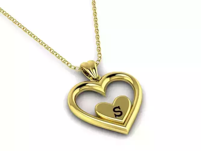 Alphabet ENAMEL 2 Pendant Letter S 3D print model Alphabet ENAMEL 2 Pendant Letter S 3D print model