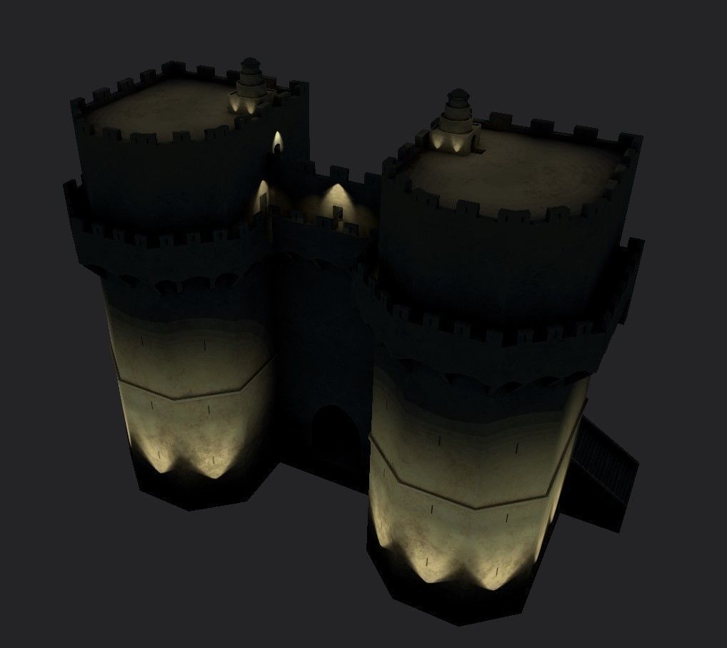 Torres de Serranos Low-poly 3D model_24
