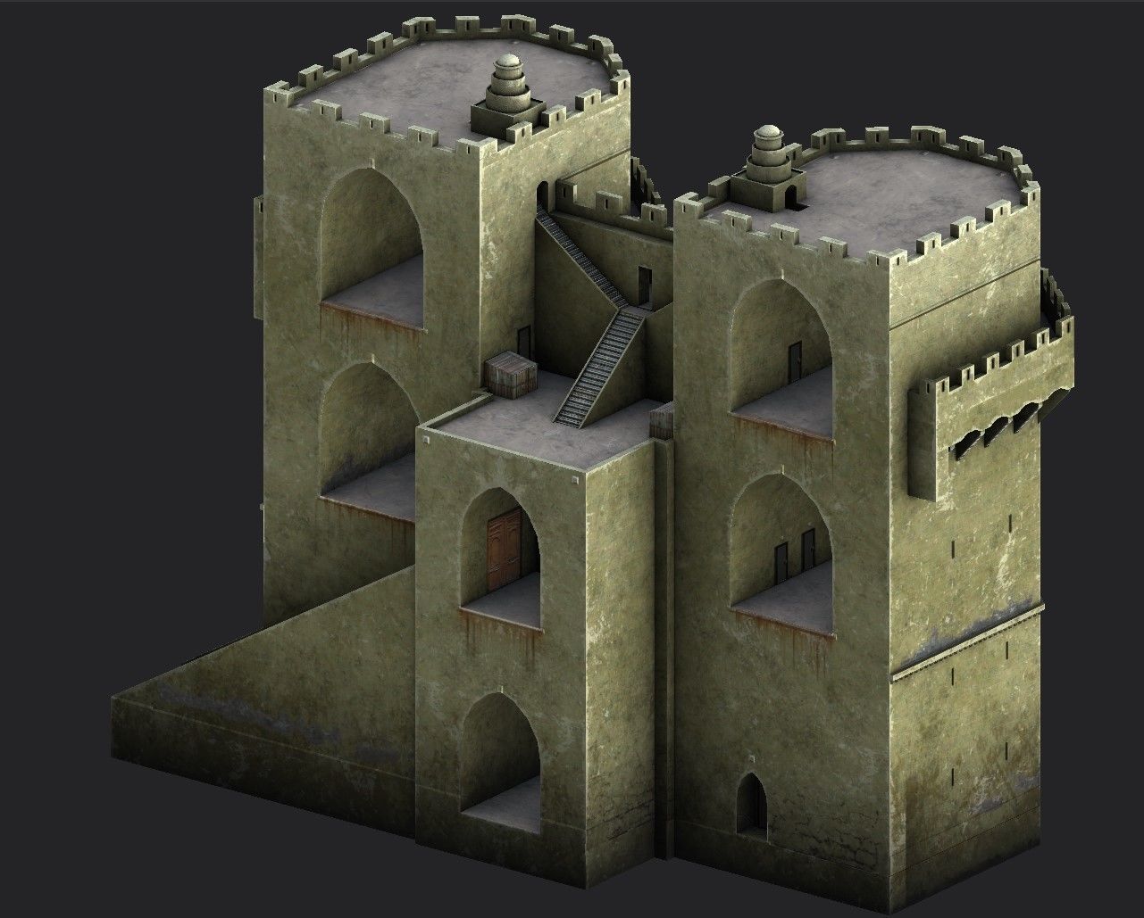 Torres de Serranos Low-poly 3D model_22