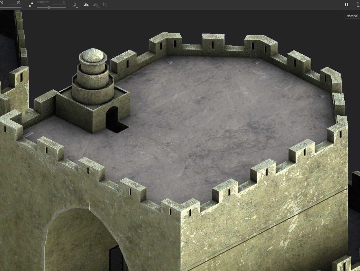 Torres de Serranos Low-poly 3D model_7