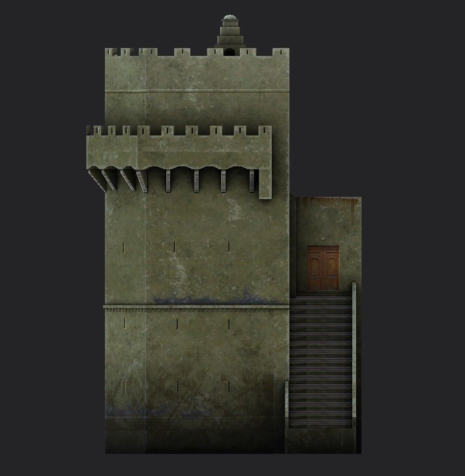 Torres de Serranos Low-poly 3D model_15