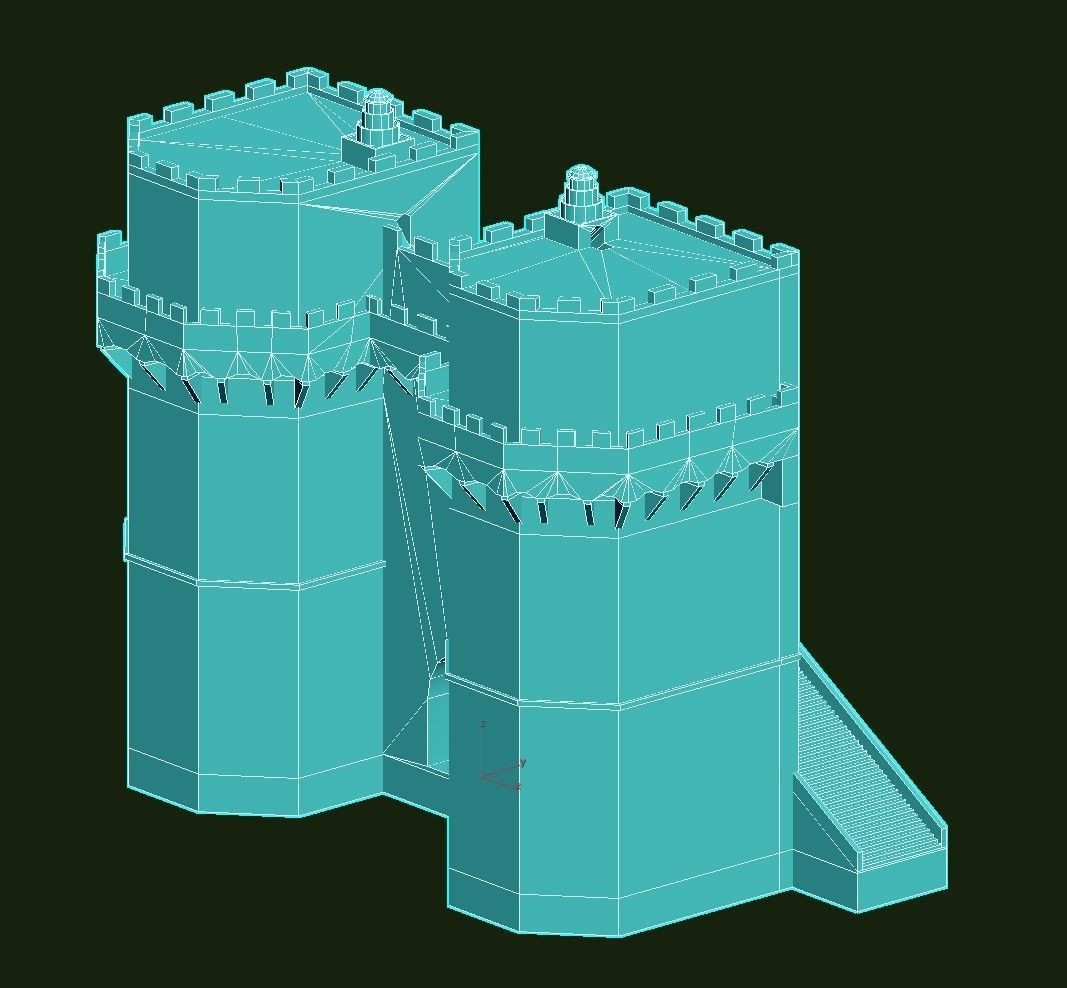 Torres de Serranos Low-poly 3D model_31