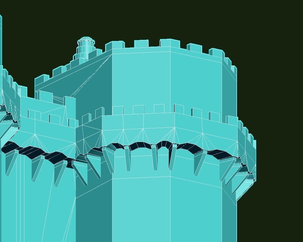 Torres de Serranos Low-poly 3D model_42