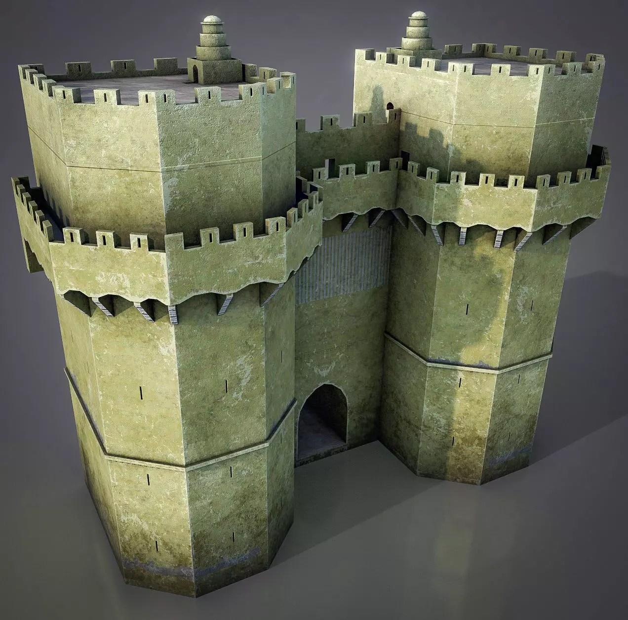 Torres de Serranos Low-poly 3D model_0