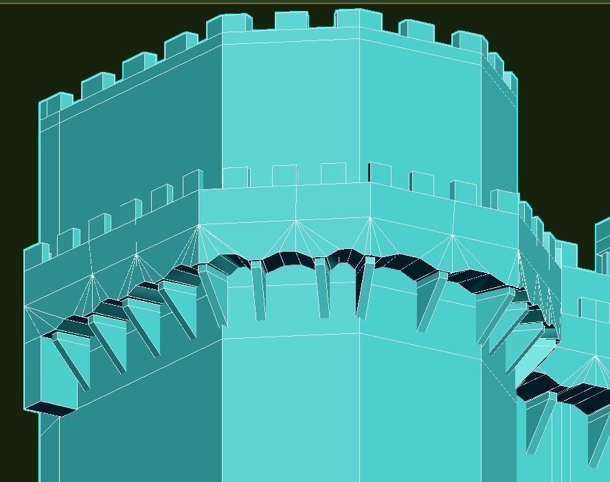 Torres de Serranos Low-poly 3D model_41