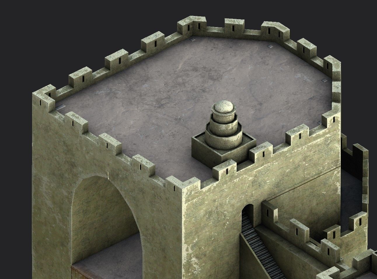 Torres de Serranos Low-poly 3D model_10