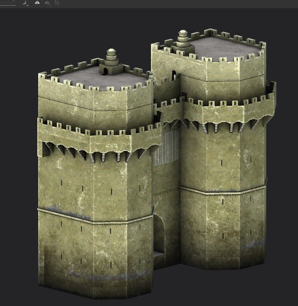Torres de Serranos Low-poly 3D model_20