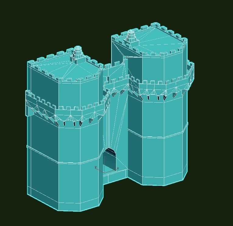 Torres de Serranos Low-poly 3D model_30