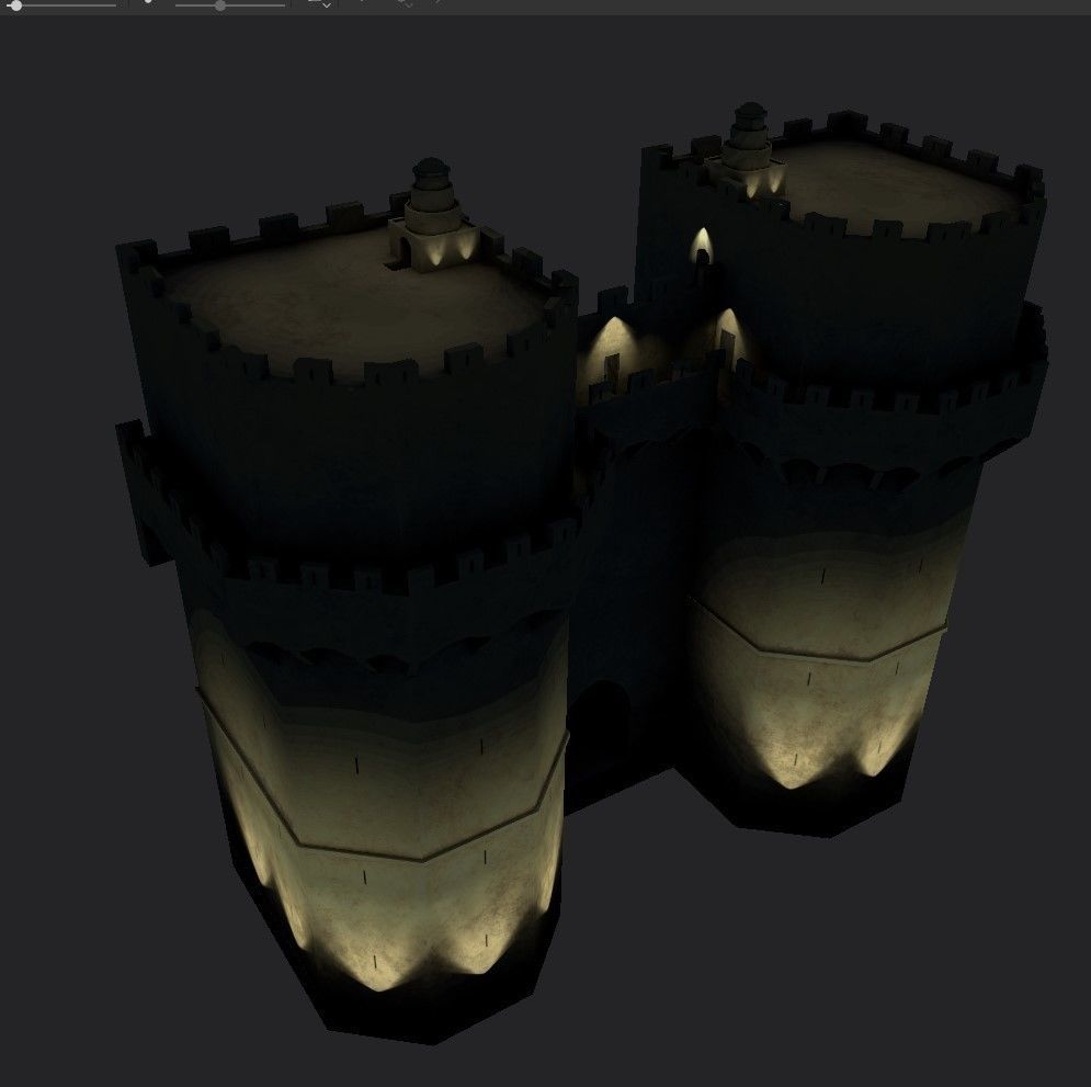 Torres de Serranos Low-poly 3D model_25
