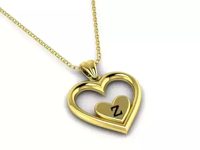 Alphabet ENAMEL 2 Pendant Letter Z