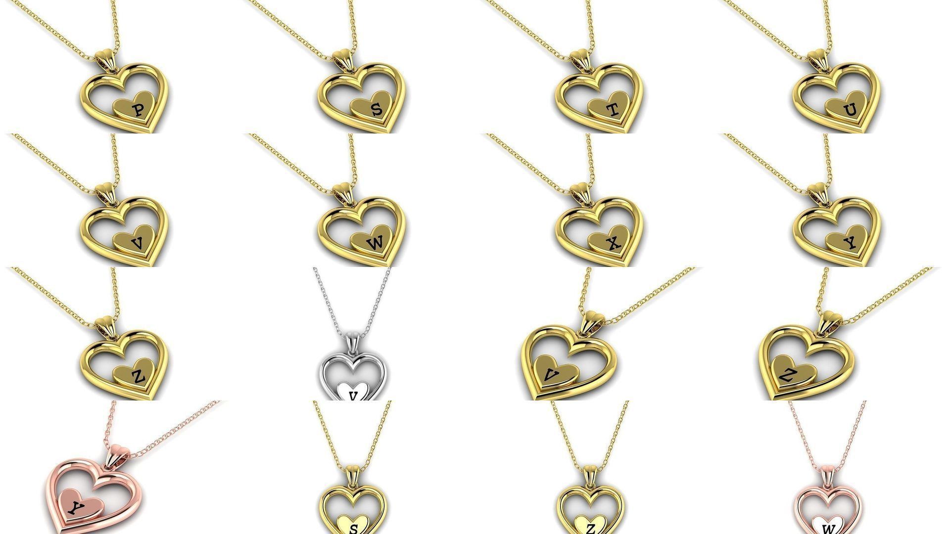 Alphabet ENAMEL 2 Pendant Letters COLLECTION _1