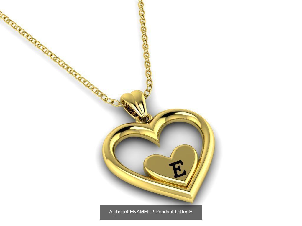 Alphabet ENAMEL 2 Pendant Letters COLLECTION _7