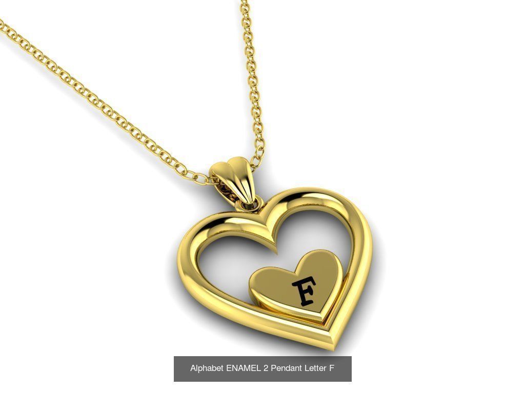 Alphabet ENAMEL 2 Pendant Letters COLLECTION _8