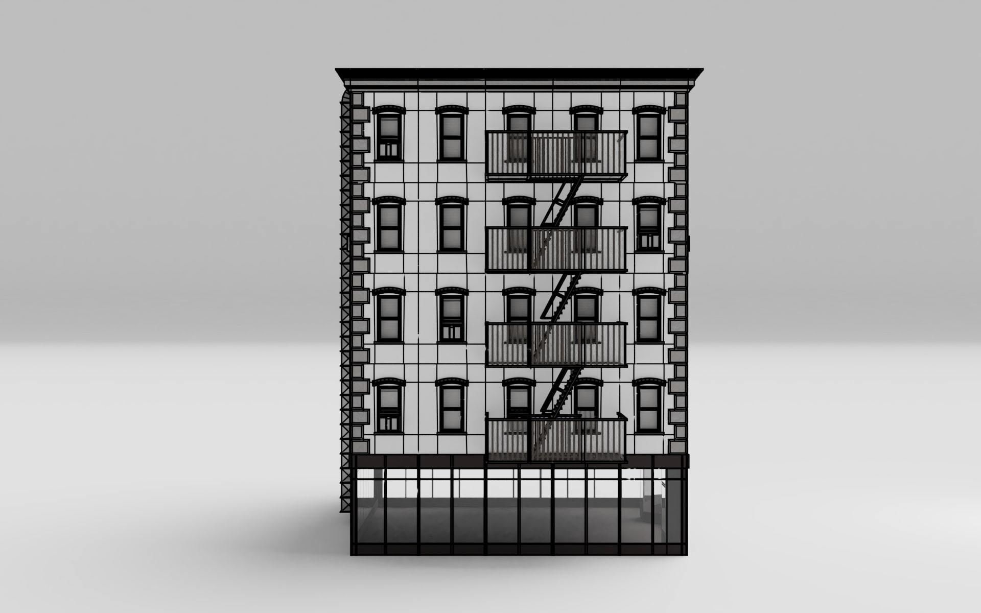  New York Downtown Modular Building 3D model_24