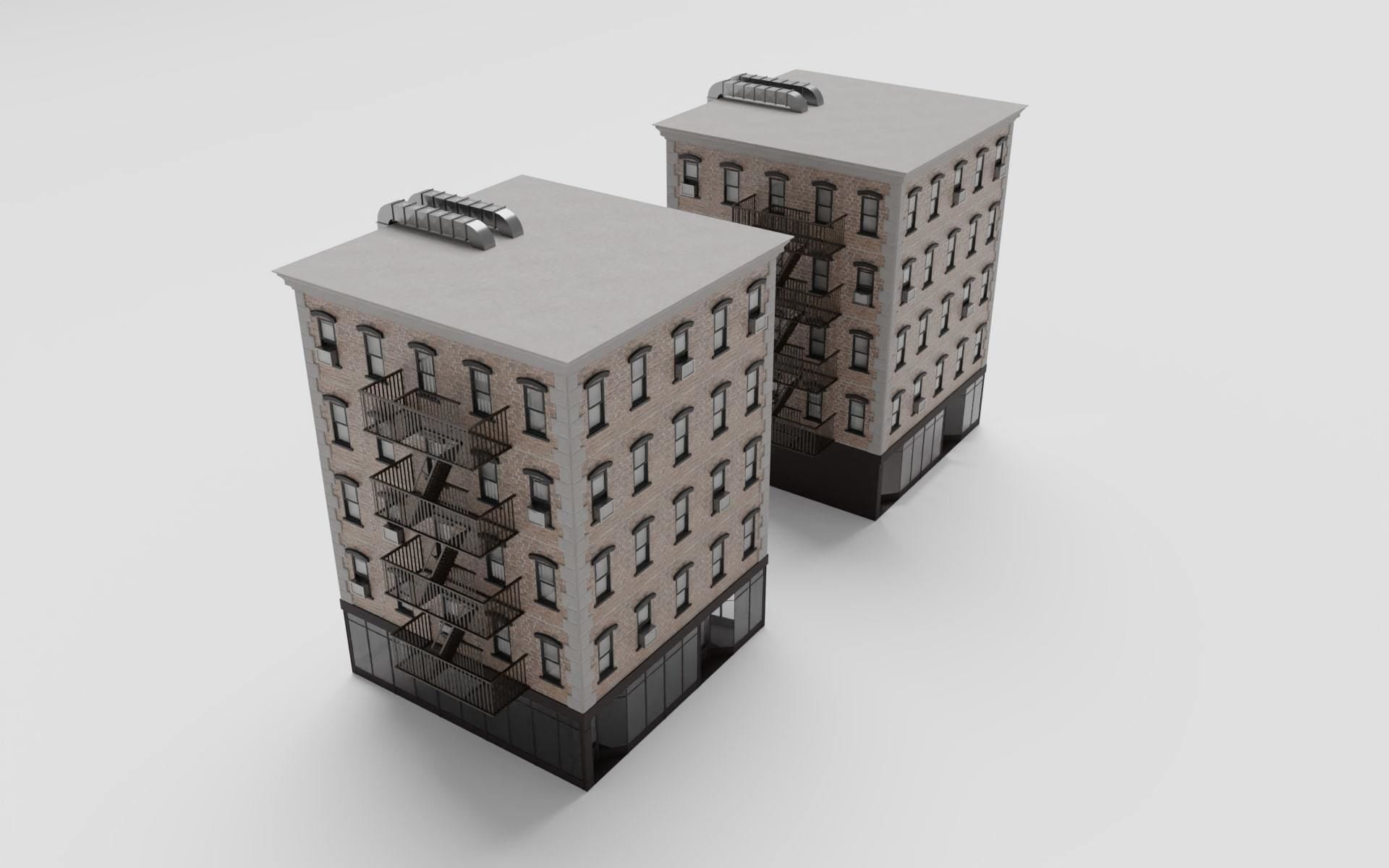  New York Downtown Modular Building 3D model_11