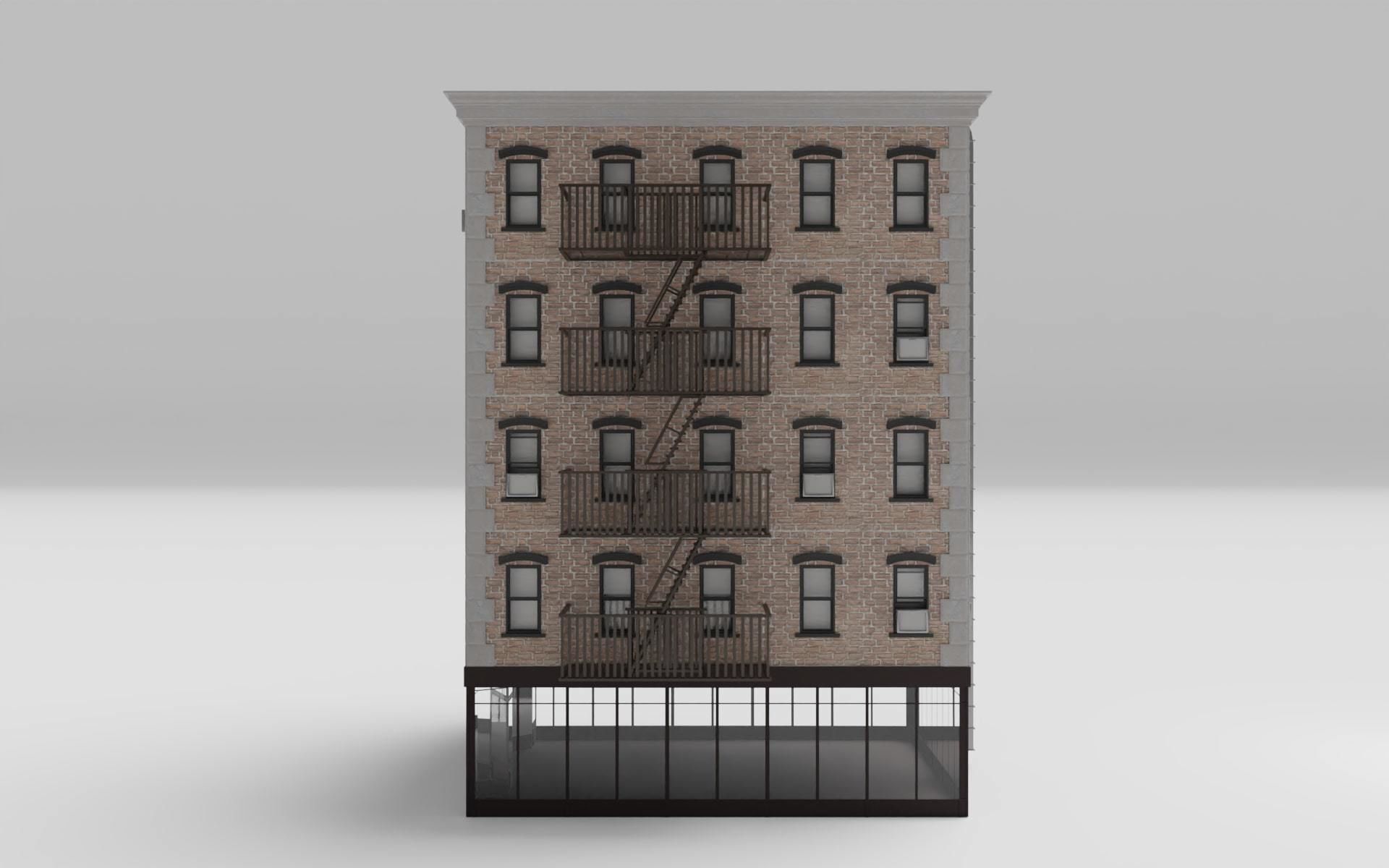  New York Downtown Modular Building 3D model_8