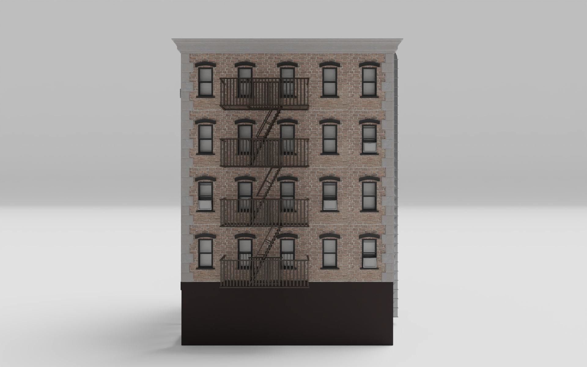  New York Downtown Modular Building 3D model_4