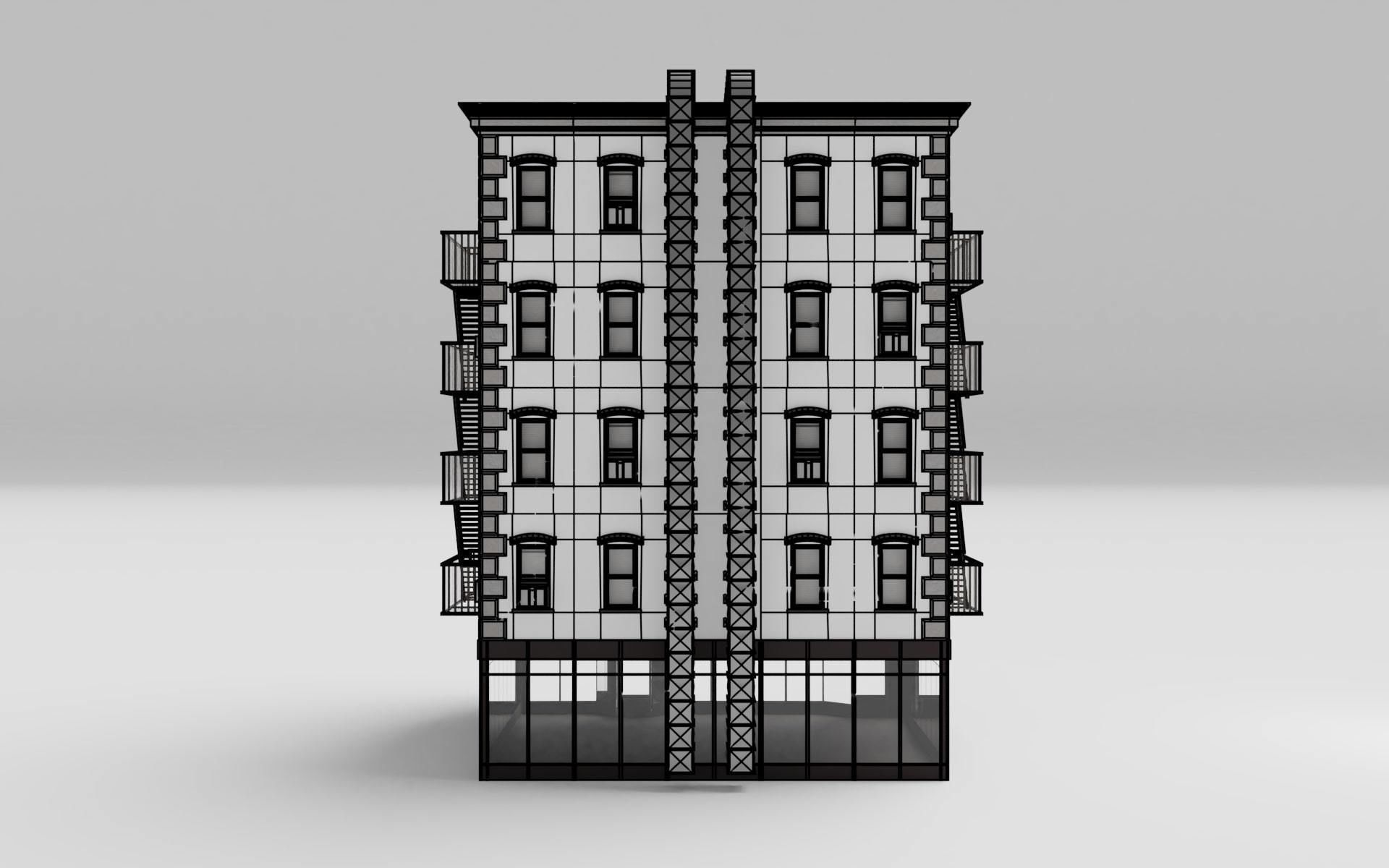  New York Downtown Modular Building 3D model_22