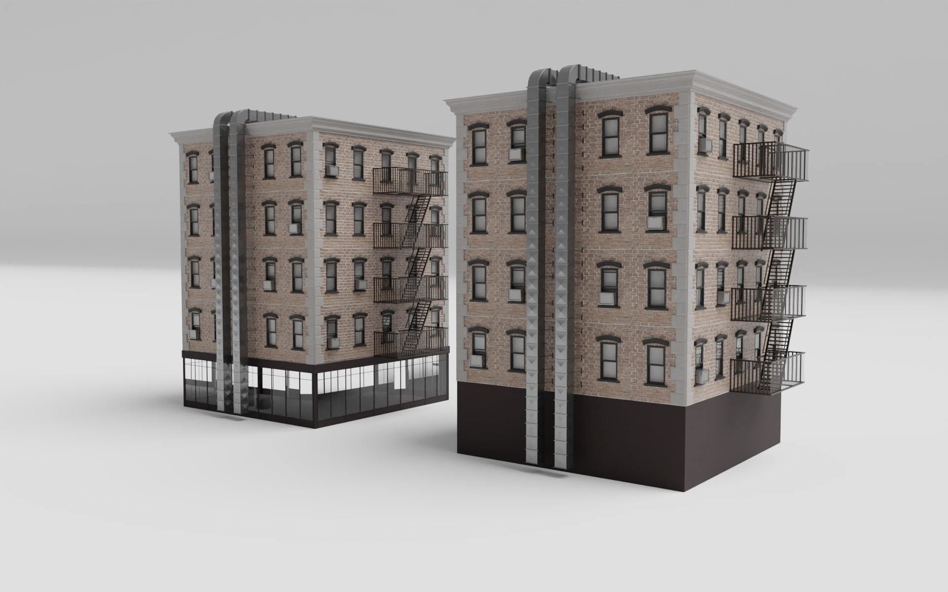  New York Downtown Modular Building 3D model_1