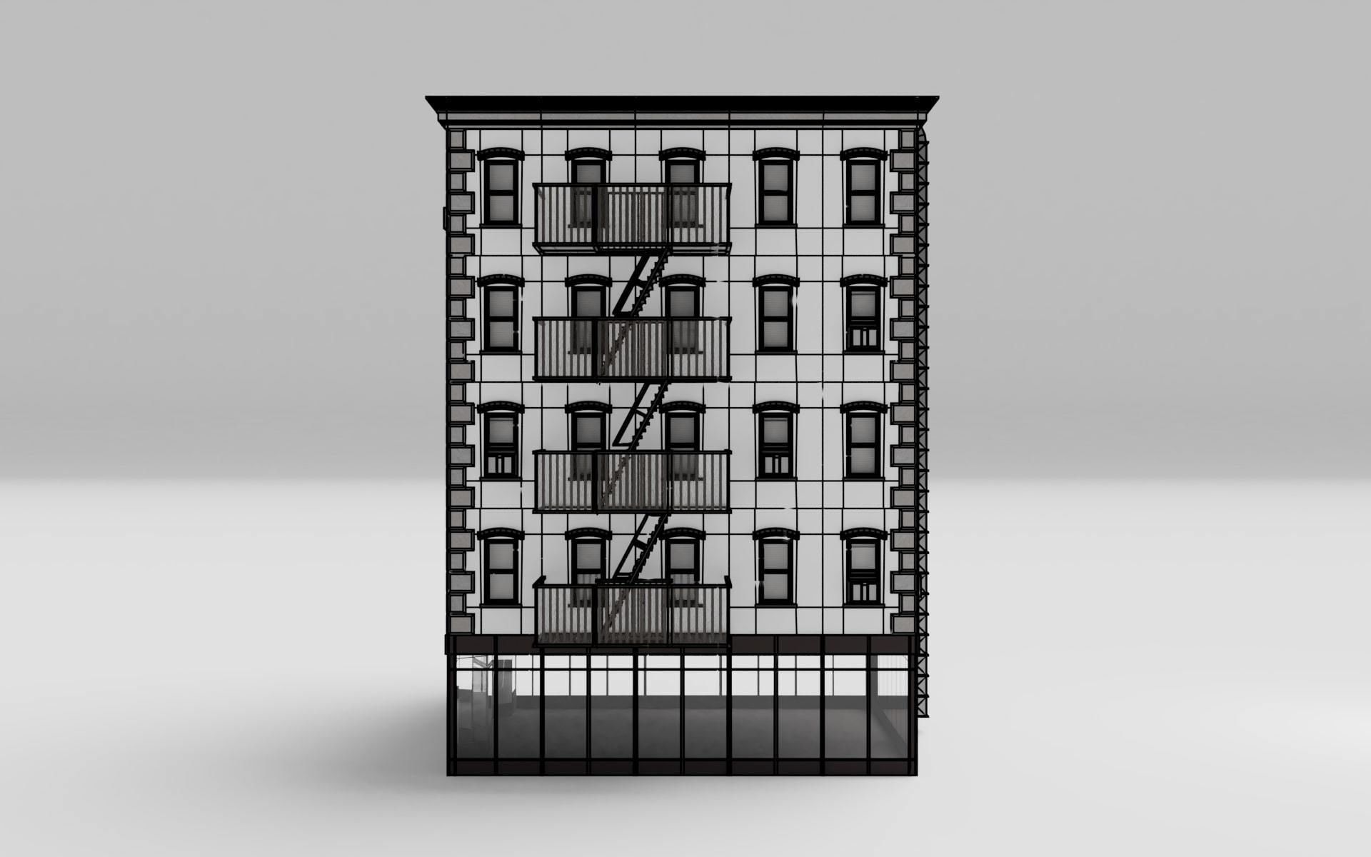  New York Downtown Modular Building 3D model_23