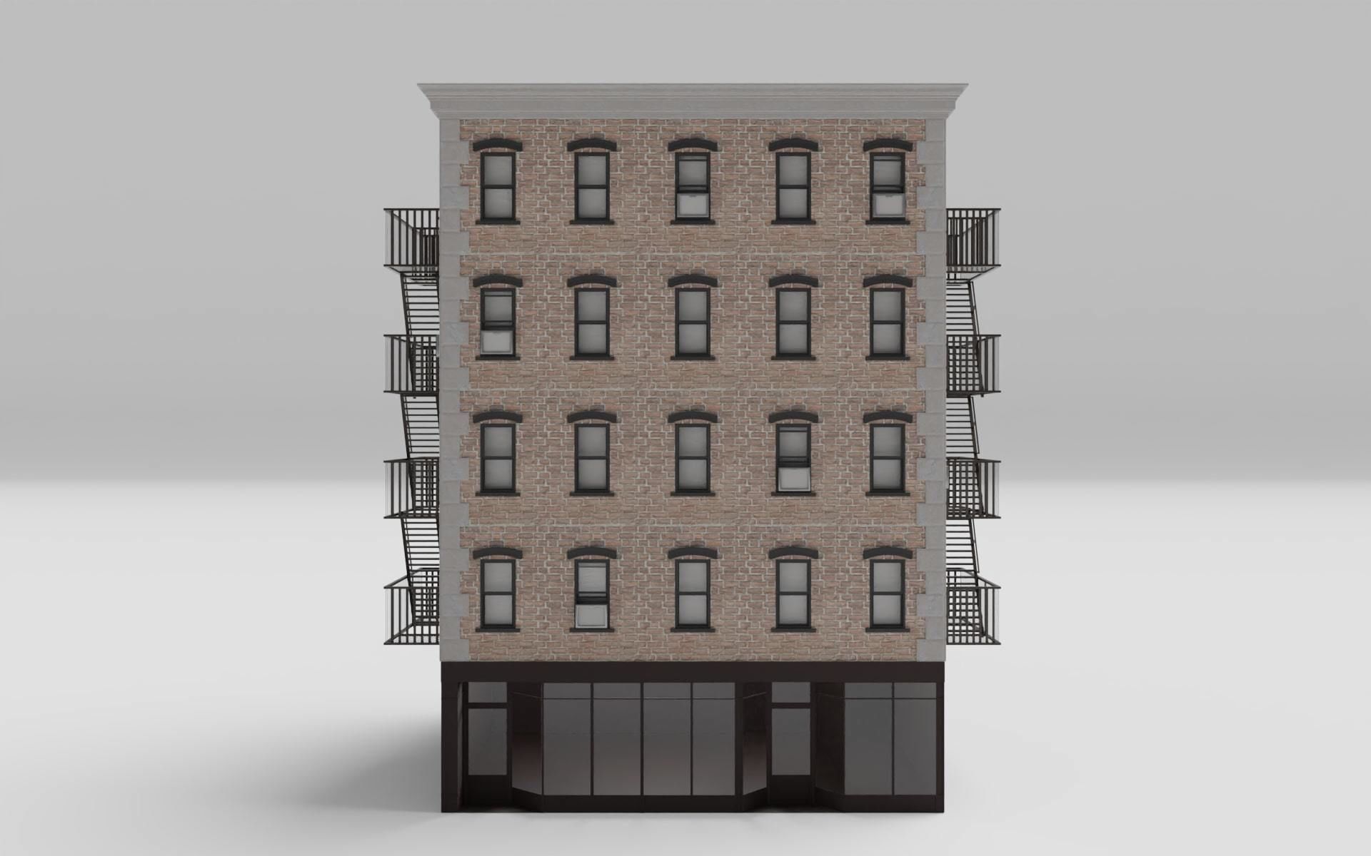  New York Downtown Modular Building 3D model_2