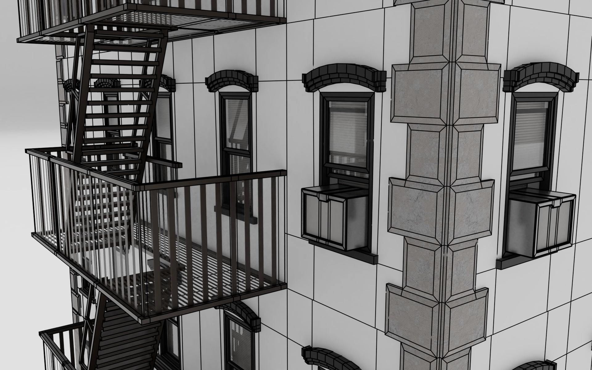  New York Downtown Modular Building 3D model_16