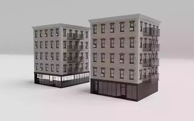  New York Downtown Modular Building 3D model