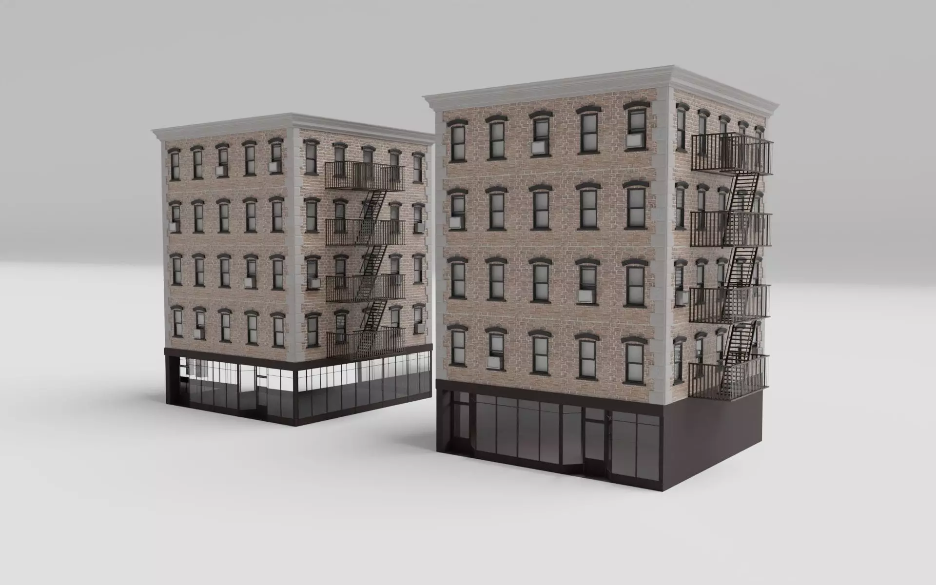  New York Downtown Modular Building 3D model_0