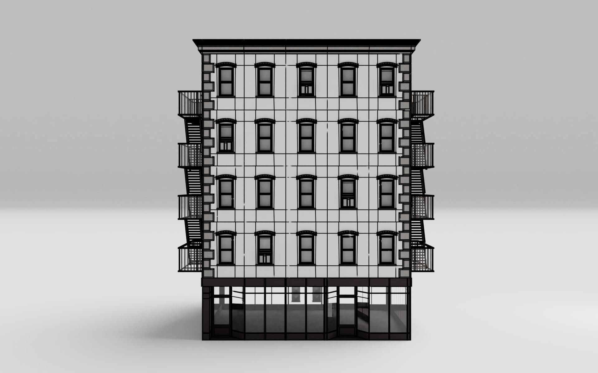  New York Downtown Modular Building 3D model_21