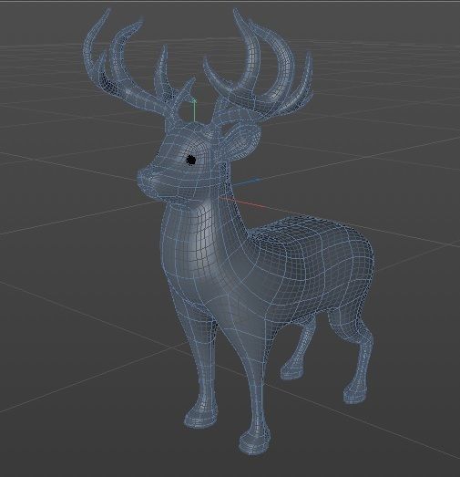 Model 3D Deer golden Low-poly 3D model_5