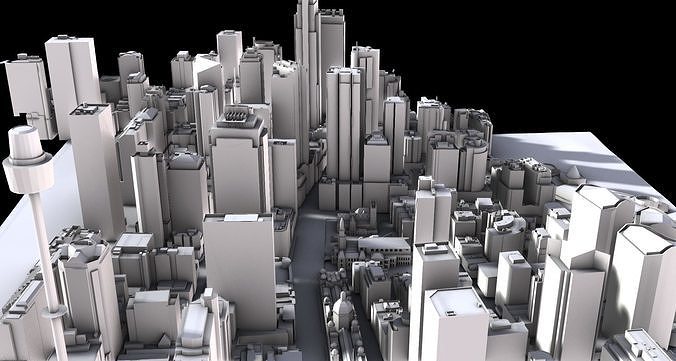 Sydney  1km Block Model 3D model