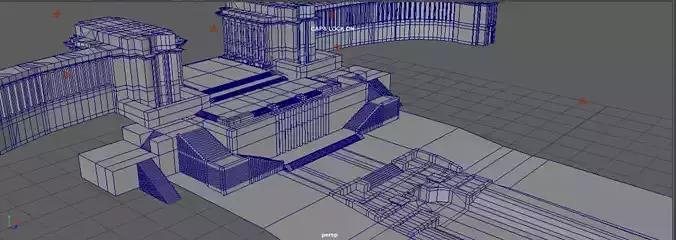 Museum Place du Trocadero LOW POLY