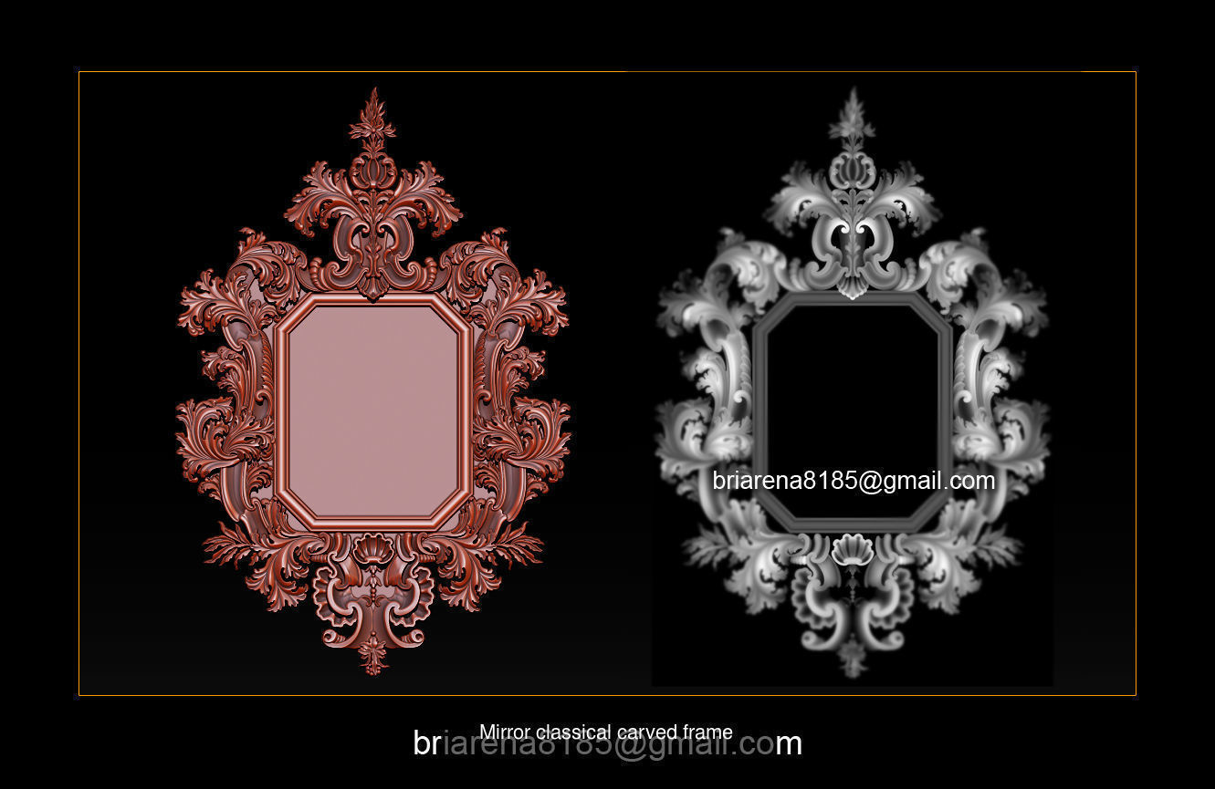 Collection 3D Frame - Wood Carving STL Model for CNC Router _24