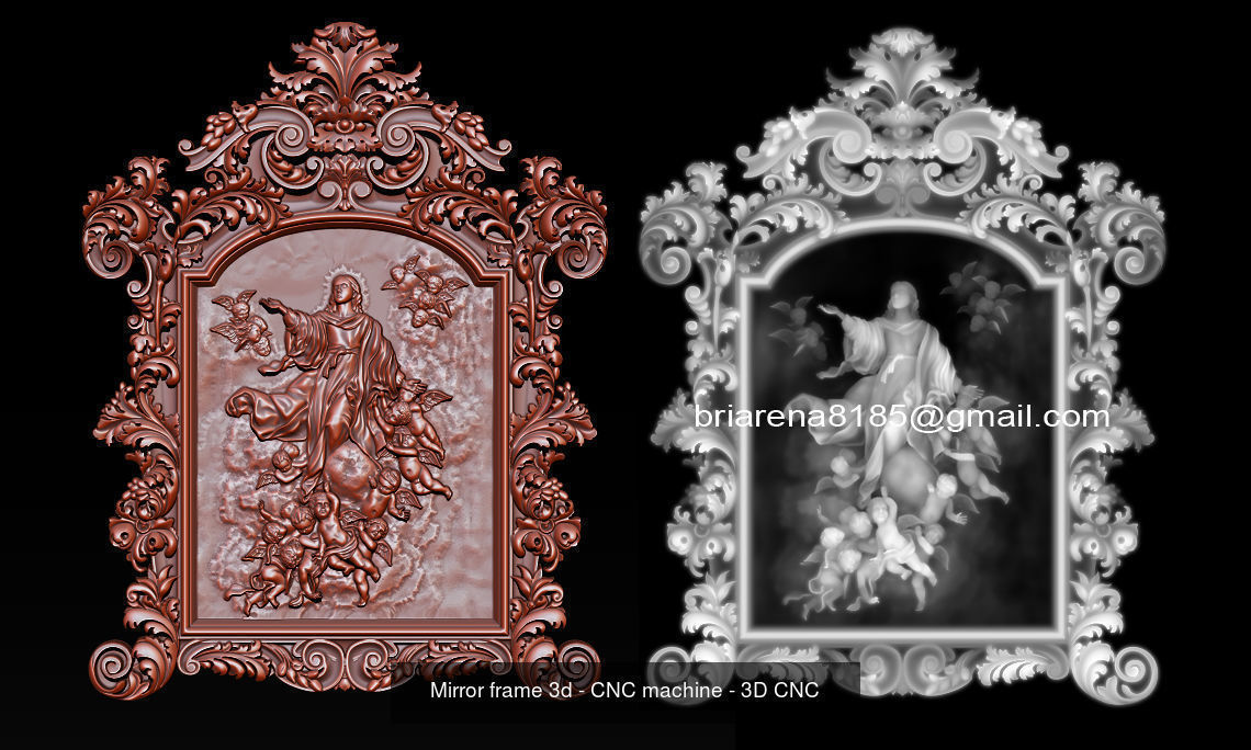 Collection 3D Frame - Wood Carving STL Model for CNC Router _22