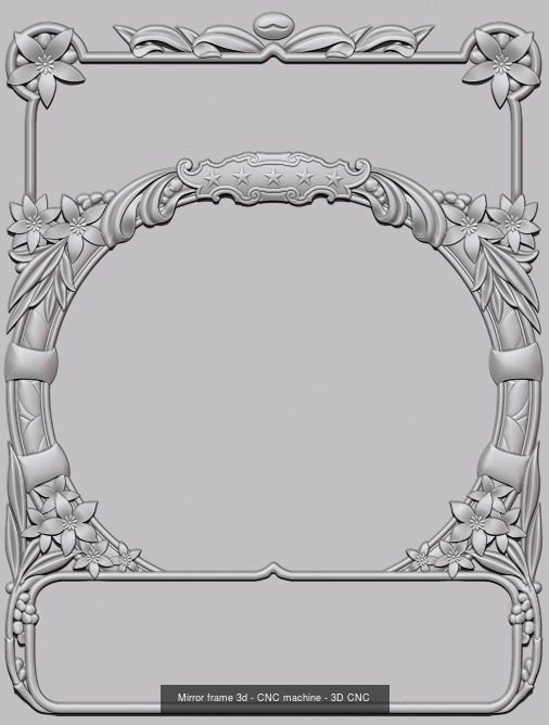 Collection 3D Frame - Wood Carving STL Model for CNC Router _12