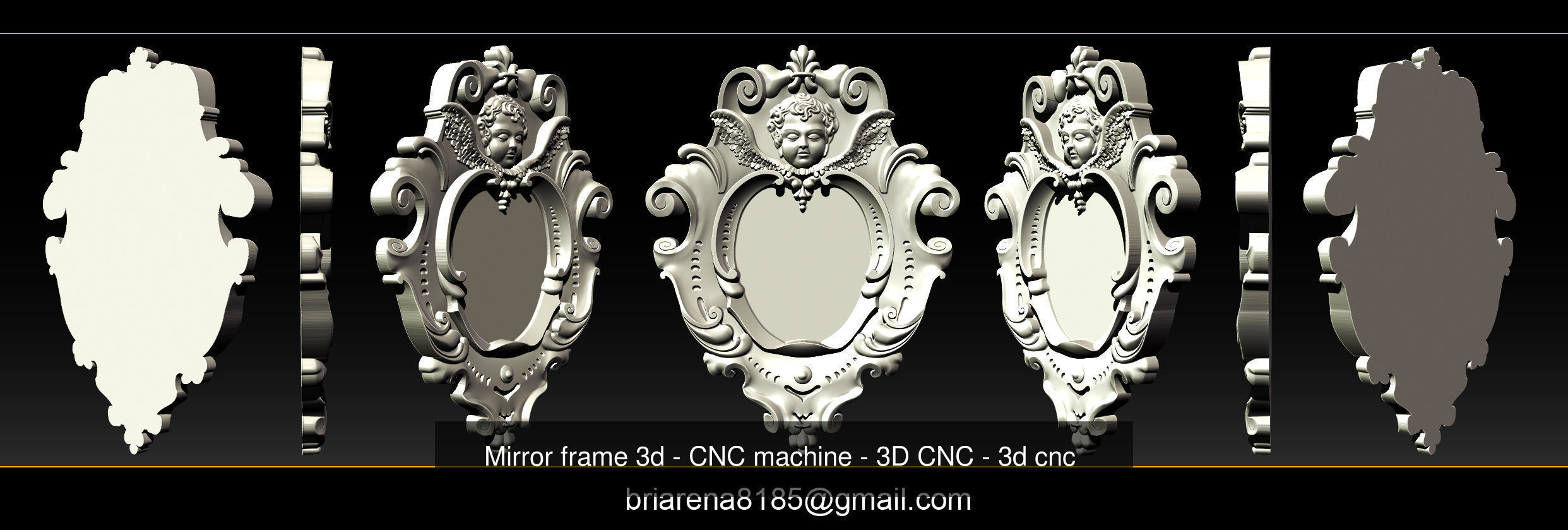 Collection 3D Frame - Wood Carving STL Model for CNC Router _25
