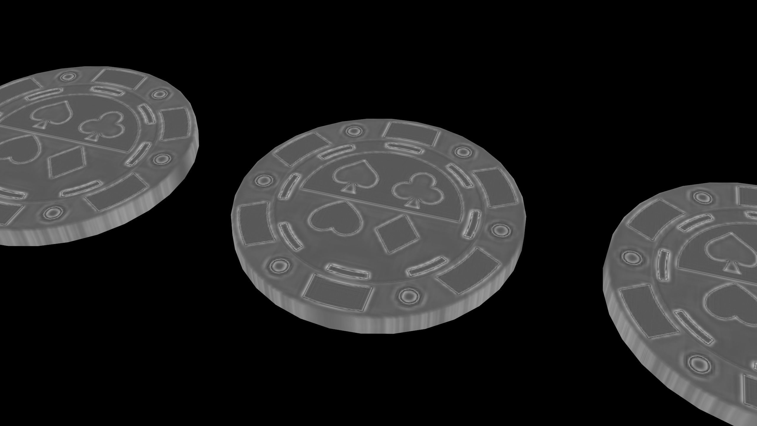 Poker Chips Low-poly 3D model_17