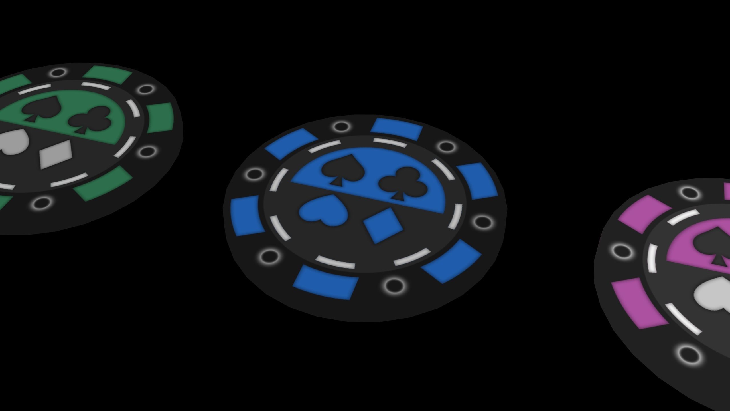 Poker Chips Low-poly 3D model_9