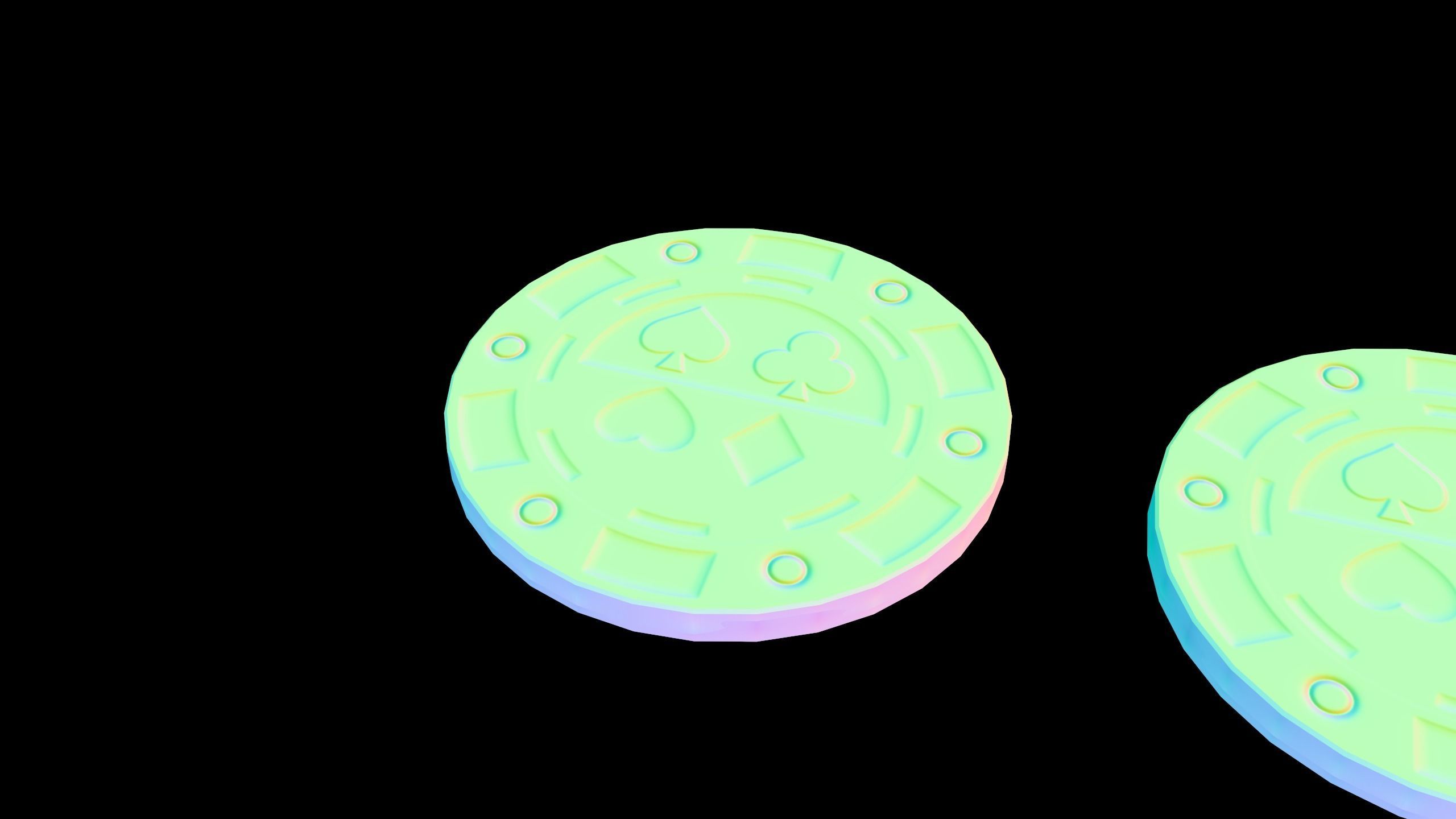 Poker Chips Low-poly 3D model_11