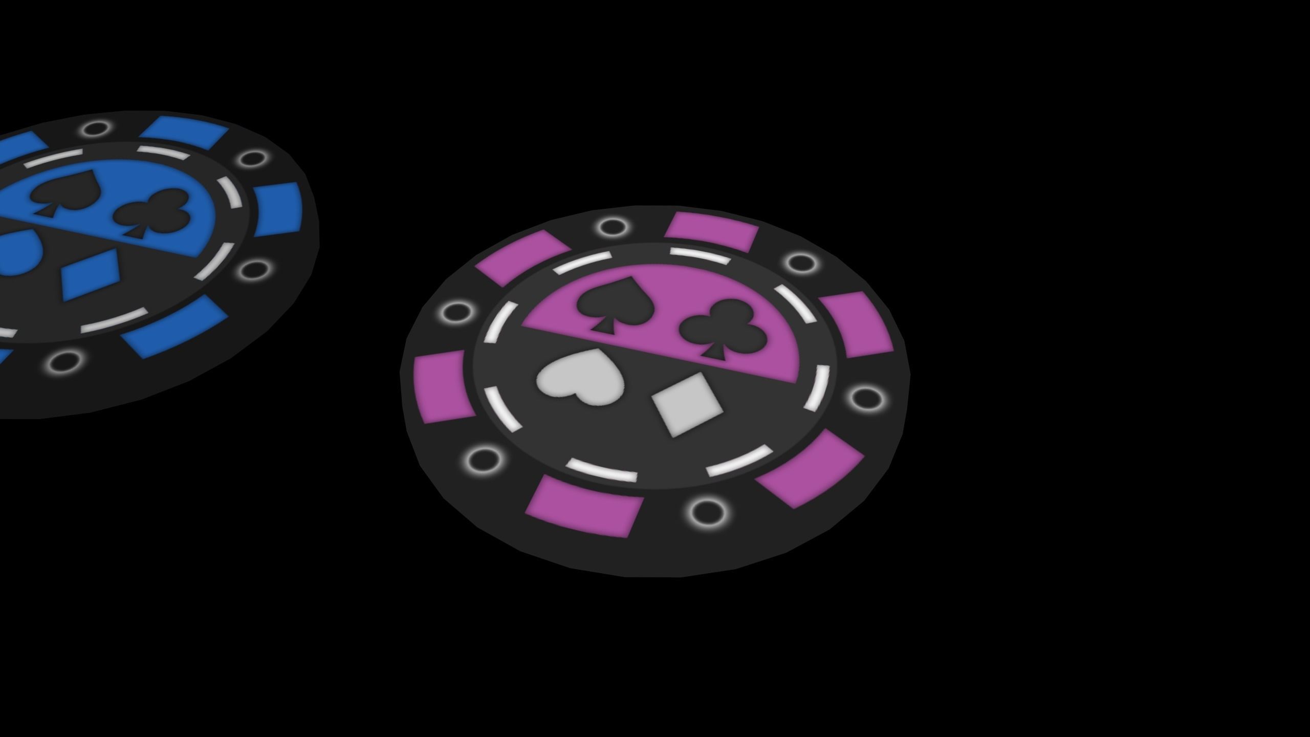 Poker Chips Low-poly 3D model_10
