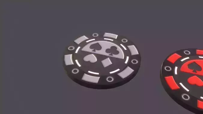 Poker Chips Low-poly 3D model