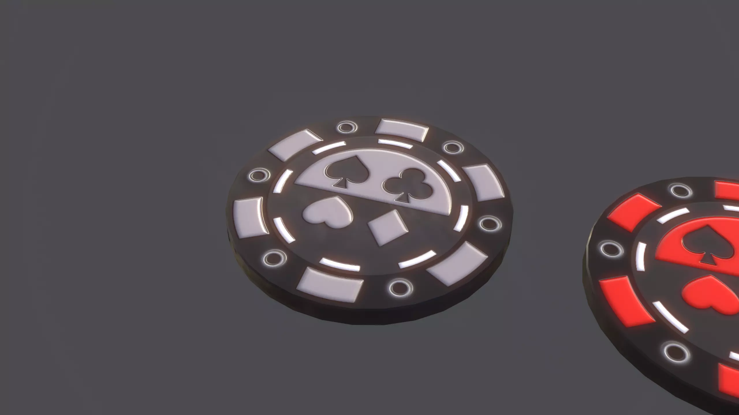 Poker Chips Low-poly 3D model_0
