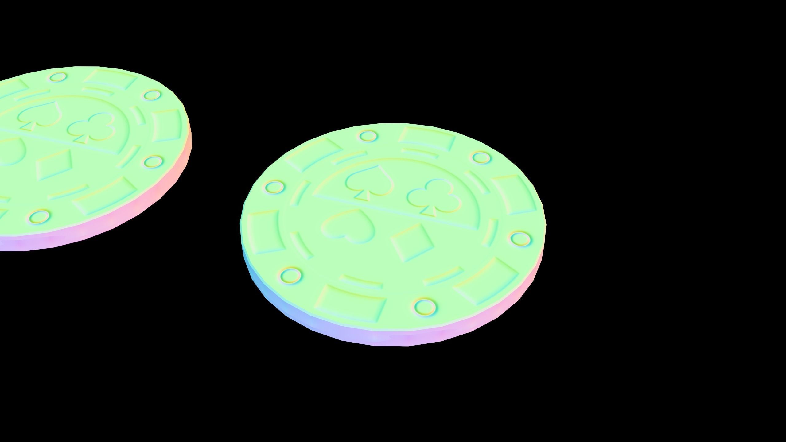 Poker Chips Low-poly 3D model_15