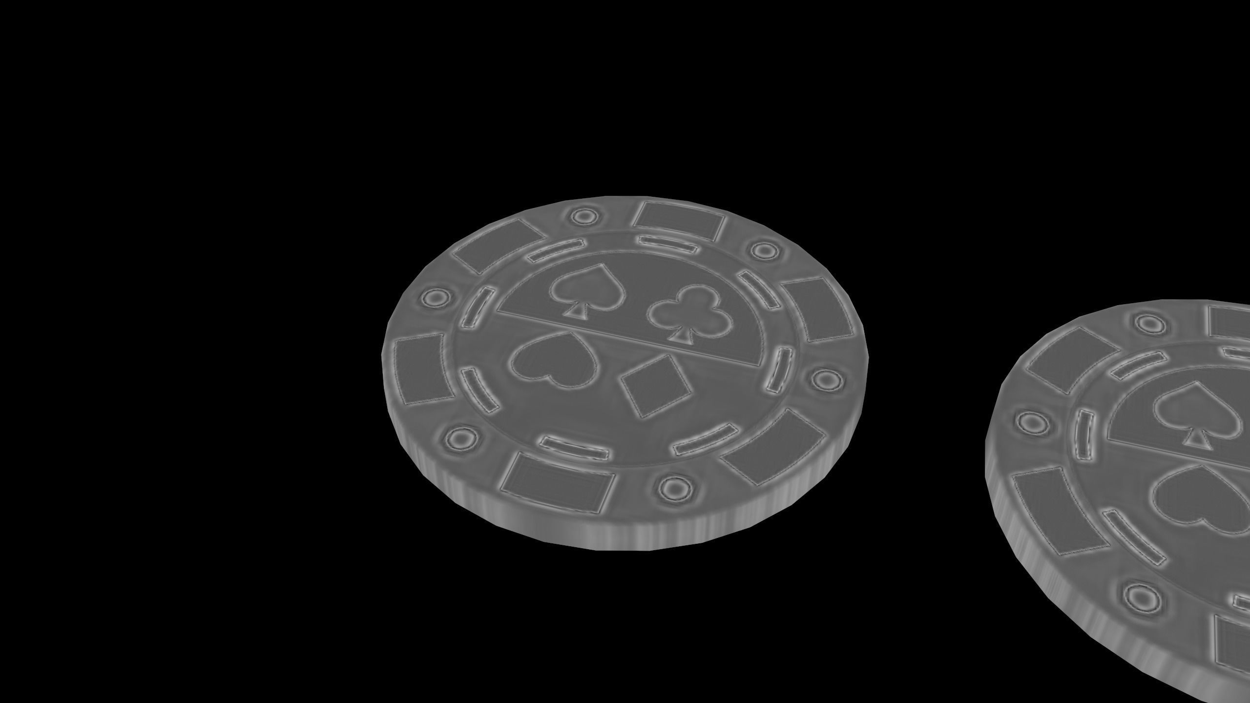 Poker Chips Low-poly 3D model_16