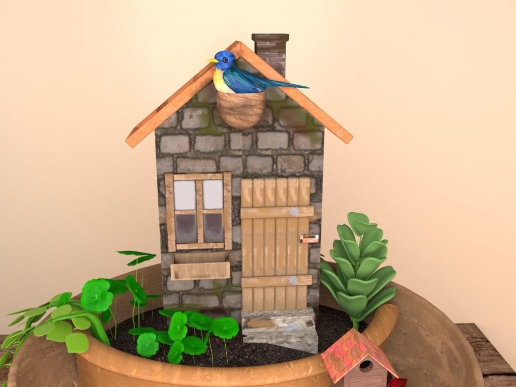 creative pot flower2 3D model_18