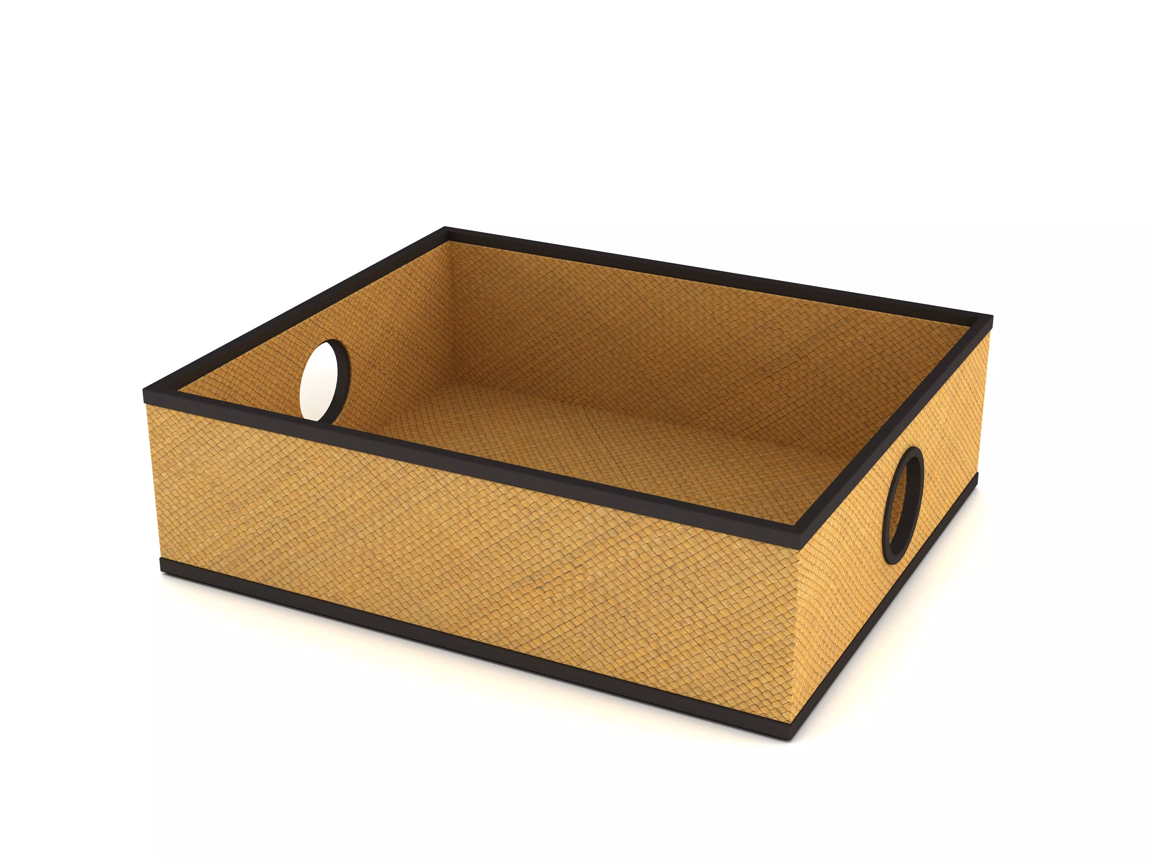 Pandan bin with handle 3D print model_0