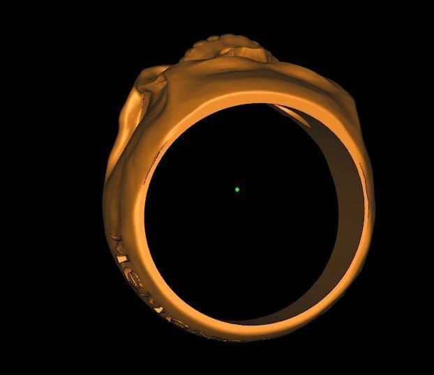 Skull ring engraving Memento mori 3D print model_5