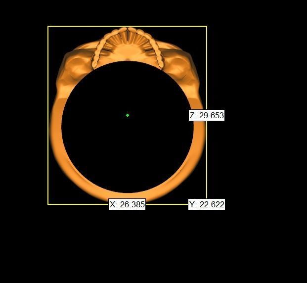 Skull ring engraving Memento mori 3D print model_15
