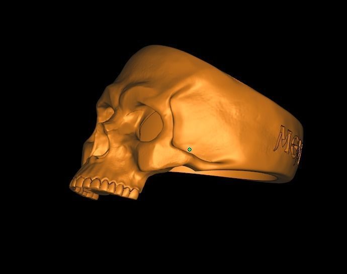 Skull ring engraving Memento mori 3D print model_6