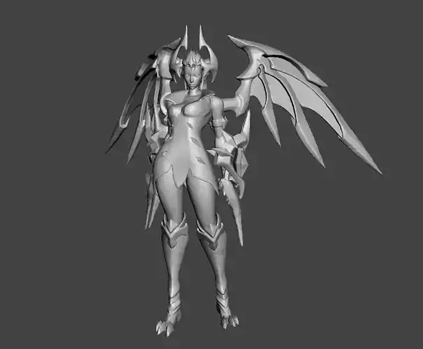 Ruined Shyvana 3D Model